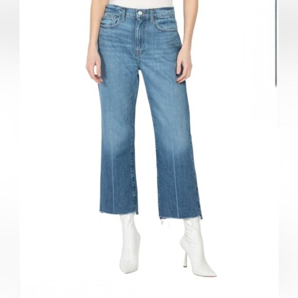 FRAME Le Jane Crop Jean in color Mariner Clean - Picture 1 of 9